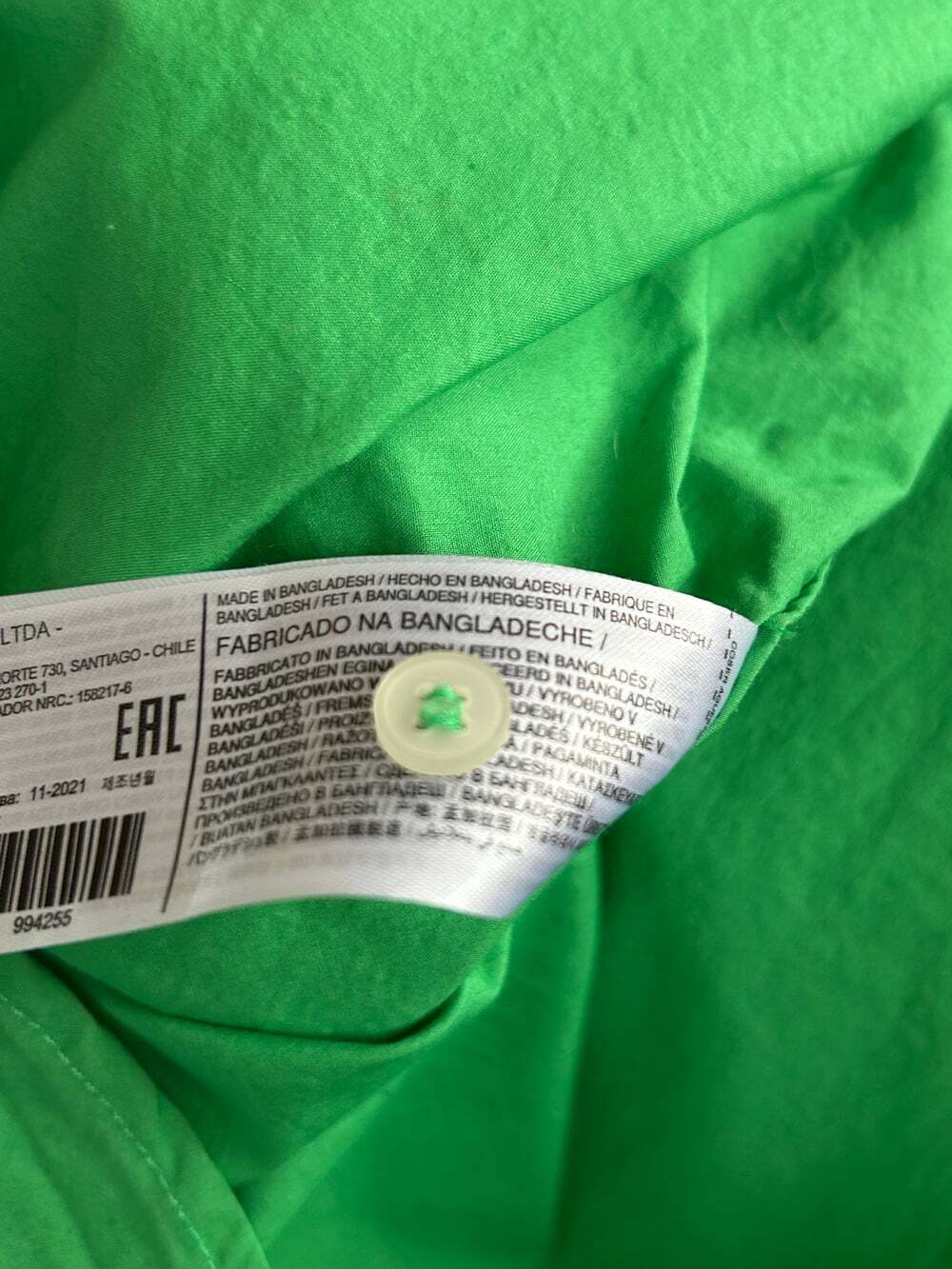 Women's Oversized Kelly Green Collared Shirt from Mango Size XS - Picture 10 of 11